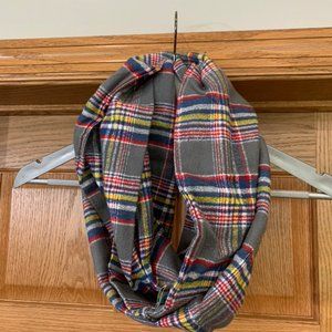 Fleece Plaid Infinity Scarf